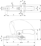 AMF Verschlussspanner Nr. 6848HNI Gr. 2 horizontal – Schnellspanner mit ergonomischem Griff