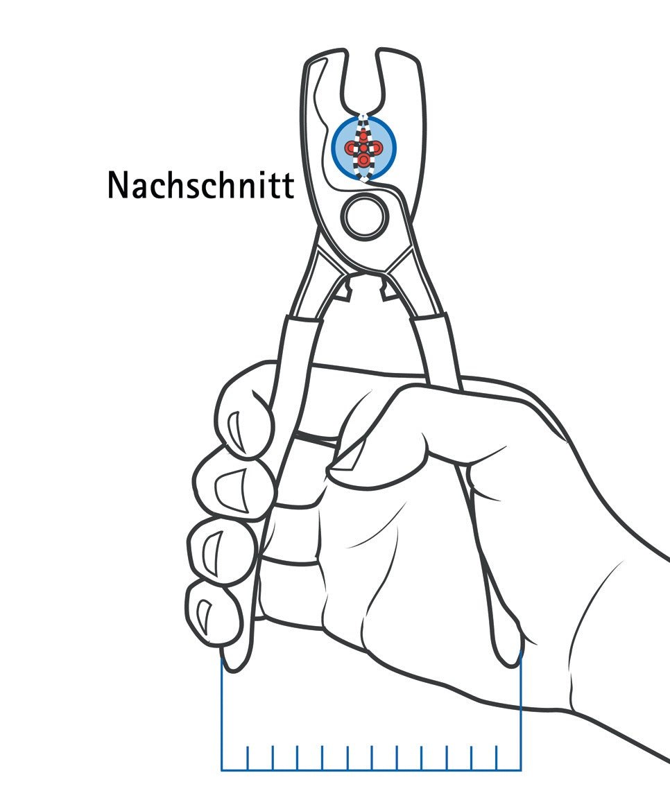 KNIPEX Kabelschere 200 mm Comfort-Griff – Doppelschneide für Kupfer- und Alukabel bis 20 mm Ø