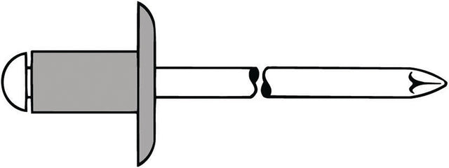 GESIPA Blindniet Nietschaft 4,0x12,0mm K12 Alu/Stahl Großkopf 500 Stück