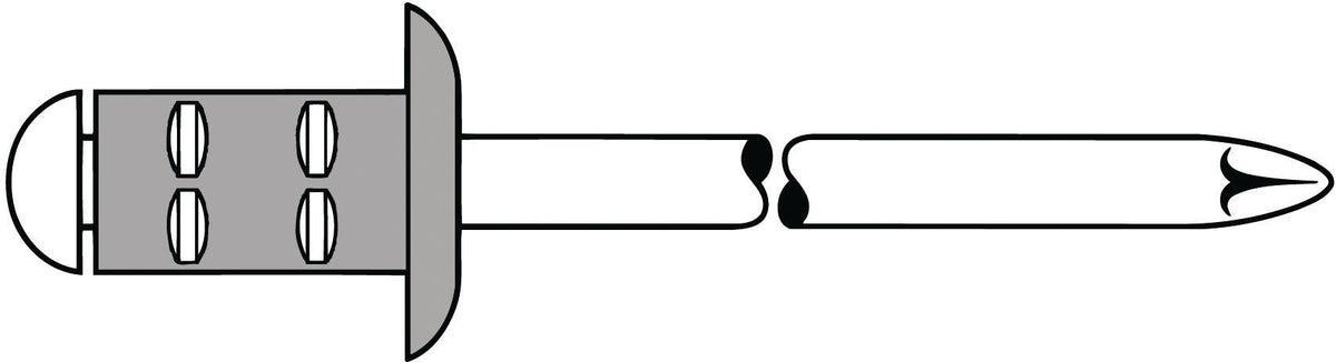 GESIPA Blindniet PolyGrip® Nietschaft 3,2 x 8 mm Alu/Stahl 100 Stück