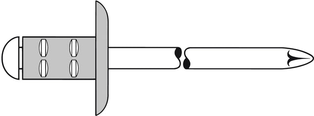 Blindniet PolyGrip Nietschaft 4,8x10 mm K16 Alu/Stahl 25 St. GESIPA