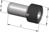 Kühlmittelübergaberohr HSK 63 von D+S Präzisionsteile Maier – M18 x 1,0 mm, mit Dichtring