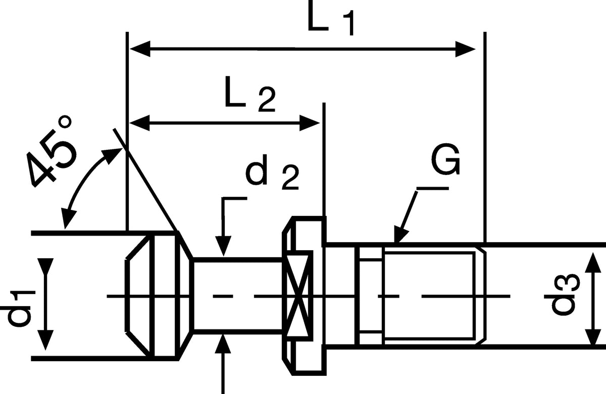 PROMAT Anzugsbolzen JIS B 6339 BT40 45° mit Bohrung – Präzise Spannmittel