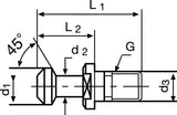 PROMAT Anzugsbolzen JIS B 6339 BT40 45° mit Bohrung – Präzise Spannmittel