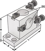 PROMAT Montageblock SK40 aus Aluminium – Sichere Montage von Steilkegel-Werkzeugaufnahmen