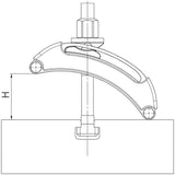 AMF Spanneisen Nr. 6310 für T-Nut 10 mm, Länge 80 mm, leichte Bauweise