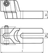 AMF Tiefspannbacke Maxi-Bulle Nr. 6494 für 10/12/14 mm T-Nuten – Sphäroguss, paarweise