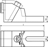 AMF Stabilspannbacke Nr. 6497 für T-Nuten 12/14/16/18 mm – Umdrehbare Spannbacke mit Prismenführung