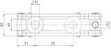 AMF Spanneisen Nr. 6311 für T-Nut 20-28 mm, Länge 200 mm, leichte Bauweise, brünierter Vergütungsstahl