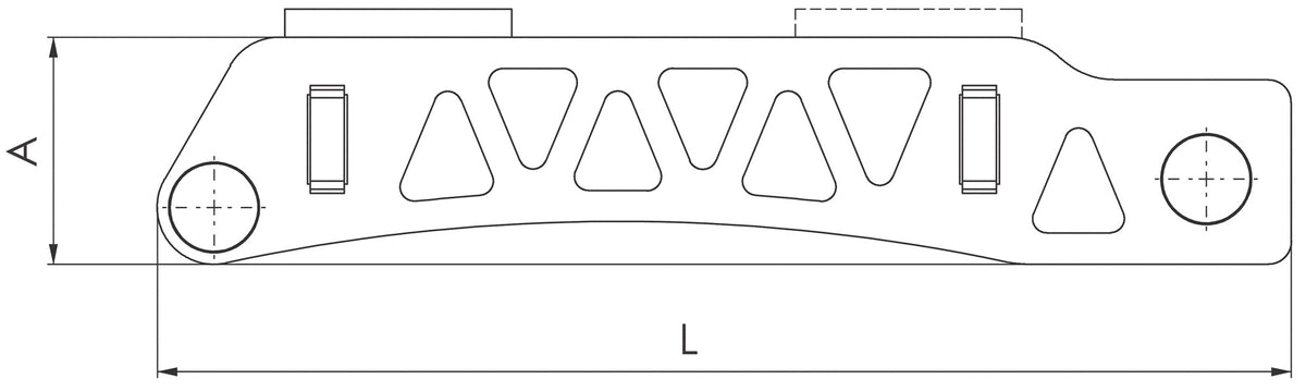 AMF Spanneisen Nr. 6311 für T-Nut 20-28 mm, Länge 200 mm, leichte Bauweise, brünierter Vergütungsstahl