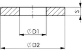 AMF U-Scheibe DIN 6340 für M27 Schrauben, Bohrung 28 mm, vergütet