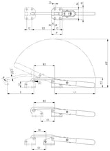 AMF Verschlussspanner Nr. 6847 Gr. 1 horizontal – verzinkt, 2 kN Zugkraft, Schnellspanner