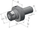 PROMAT Werkzeughalter ER E4 DIN 69880 VDI40 Spannbereich 2-20 mm, Auskraglänge 62 mm