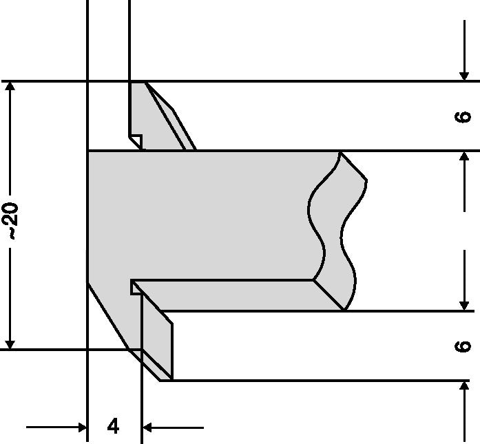 HELIOS PREISSER Tiefenmessschieber 200 mm mit abgesetzter Messschiene 8 x 3 mm