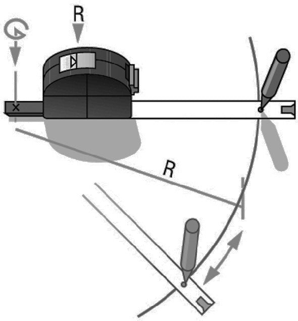 BMI Taschenrollbandmaß VISO 3 m, 16 mm Bandbreite, mm/cm Teilung, EG II Genauigkeit, Polyamid-Gehäuse mit Sichtfenster