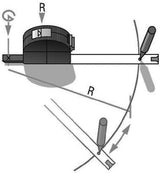 BMI Taschenrollbandmaß VISO 3 m, 16 mm Bandbreite, mm/cm Teilung, EG II Genauigkeit, Polyamid-Gehäuse mit Sichtfenster
