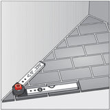 BMI Winkelmessgerät WINKELSTAR 0-270° mit Wasserwaage, Schenkel 80x60 cm