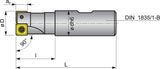 PROMAT Schaftfräser 20 mm vernickelt mit Innenkühlung für Wendeschneidplatte SOMT 09T304
