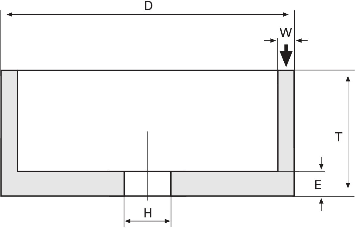 TYROLIT Schleiftopf 100 mm HSS Stahl, 80er Körnung, 20 mm Bohrung, zylindrisch Form 6