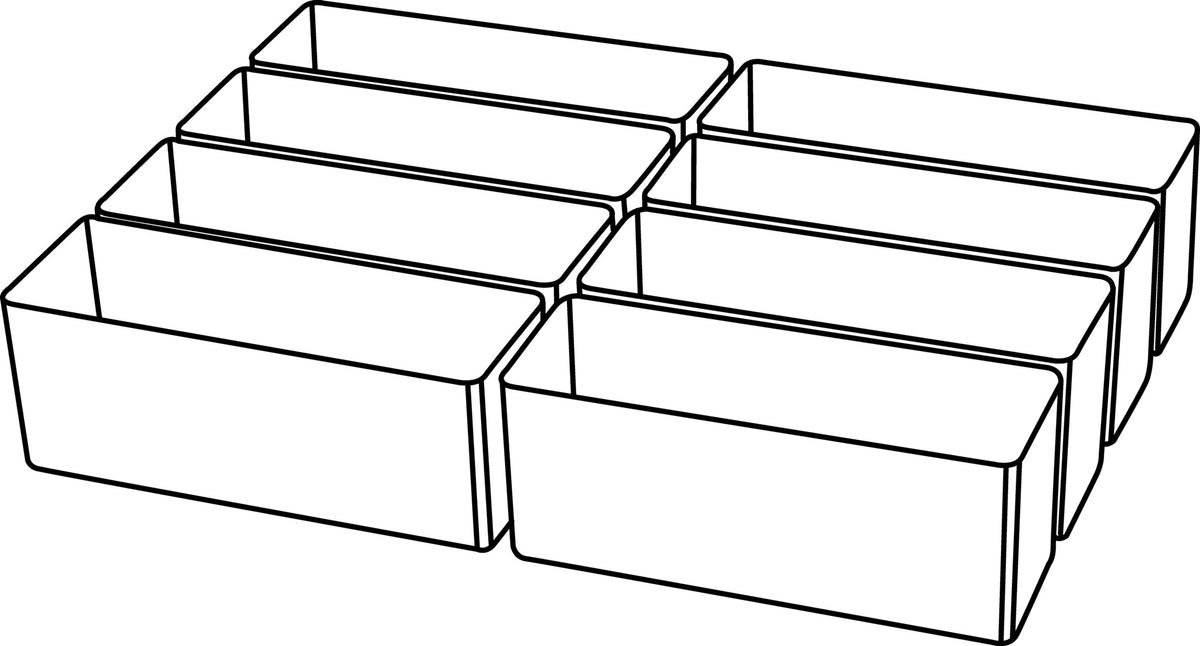 RAACO Einteilungset A 9-3 6-teilig – Transparente Ordnung für Werkzeugkoffer & Sortimentskästen