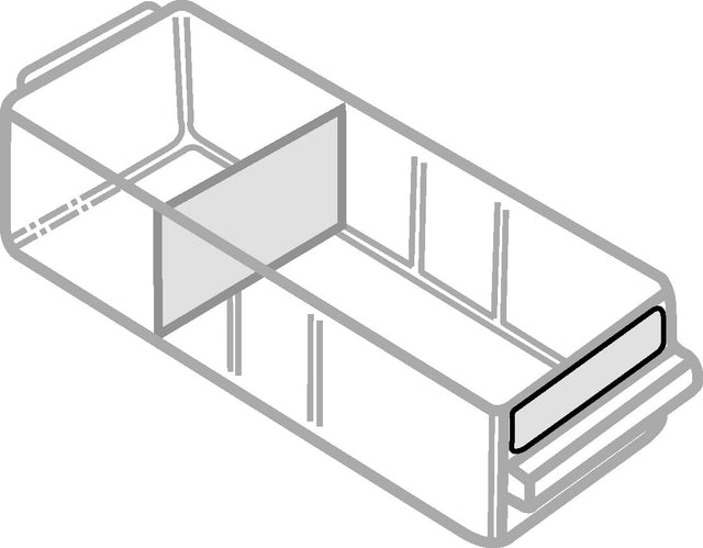 RAACO Etikettensatz 60 Stück 52x10 mm für Schubladentyp D – Weiß/Klar