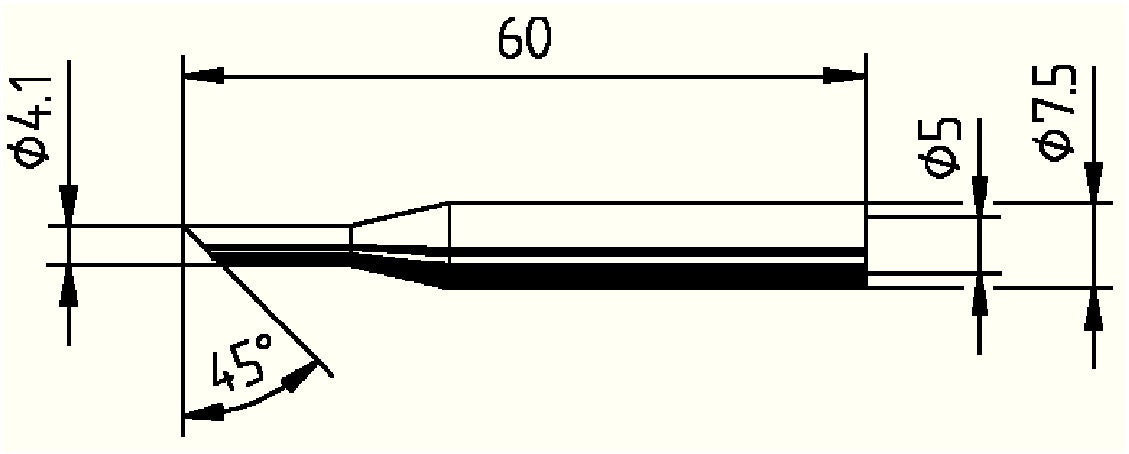 Ersa Lötspitze Serie 172 angeschrägt 4,1 mm 0172 LD/SB für MULTITIP C25 – 2 Stück