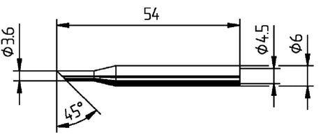 Ersa Lötspitze Serie 162 angeschrägt Breite 3,6 mm 0162 LD/SB für MULTITIP C15 und TIP 260