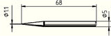 ERSA Lötspitze Serie 032 bleistiftspitz 1,1 mm 0032 BD/SB für ERSA 30 S – 2 Stück
