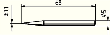ERSA Lötspitze Serie 032 bleistiftspitz 1,1 mm 0032 BD/SB für ERSA 30 S – 2 Stück