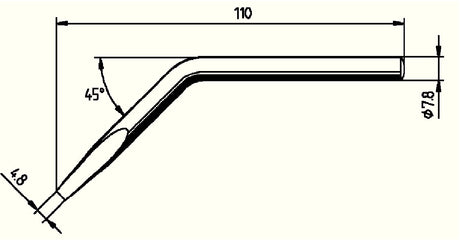 ERSA Lötspitze Serie 082 abgewinkelt 4,8 mm 0082 JD/SB – 2 Stück