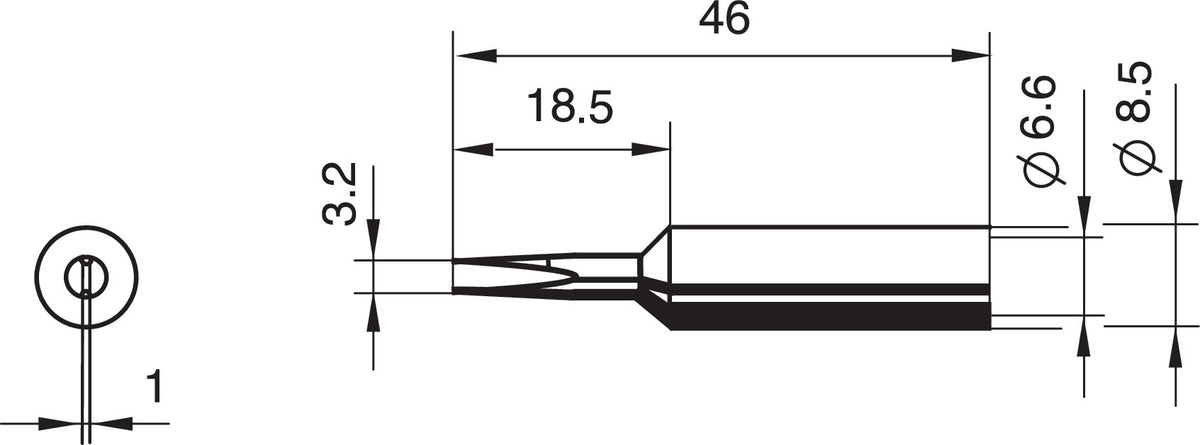 ERSA Lötspitze Ser. 832 meißelförmig 2,2 mm – 2er-Pack für MULTI-PRO, MULTI-SPRINT, RDS 80