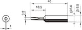 ERSA Lötspitze Ser. 832 meißelförmig 2,2 mm – 2er-Pack für MULTI-PRO, MULTI-SPRINT, RDS 80
