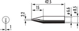 ERSA Lötspitze Ser. 832 meißelförmig 2,2 mm – 2er-Pack für MULTI-PRO, MULTI-SPRINT, RDS 80