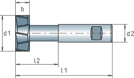 MAYKESTAG T-Nutenfräser DIN 851 AB Typ N Ø 12,5 mm HSS-Co Kreuzverzahnung Z6