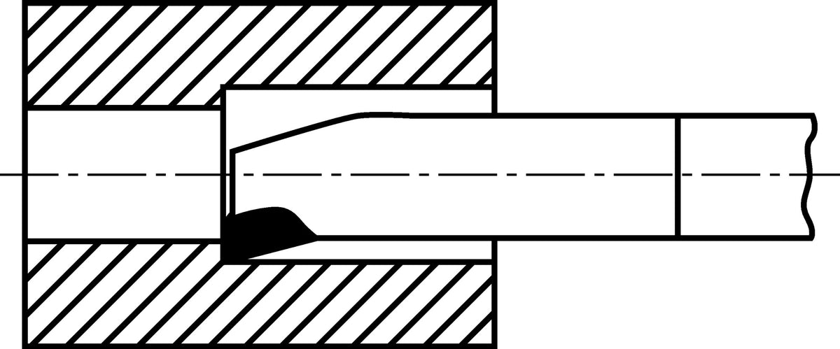 Inneneckdrehmeißel DIN 4974 ISO9 8x8mm HM P25/30 rechts von WILKE – 5 Stk.