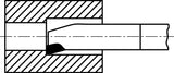 Inneneckdrehmeißel DIN 4974 ISO9 8x8mm HM P25/30 rechts von WILKE – 5 Stk.