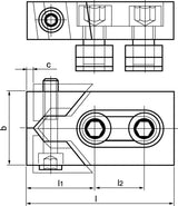 AMF Tiefspannbacke Bulle Nr. 6490 12 mm M10 – Vergütet, brüniert, paarweise