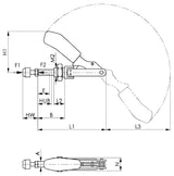 AMF Schubstangenspanner Nr. 6844 Gr. 5-M27 kurz – Druck- und Zugspanner mit langer Schubstangenführung
