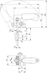 AMF Verschlussspanner Nr. 6848V Gr. 2 vertikal – Schnellspanner mit 1,6 kN Zugkraft