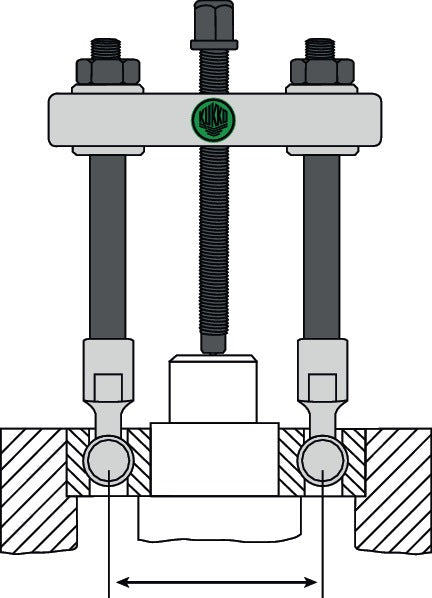 KUKKO Kugellagerabziehersatz 69-A 7-teilig Spannbereich 20-95 mm
