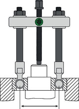 KUKKO Kugellagerabziehersatz 69-A 7-teilig Spannbereich 20-95 mm