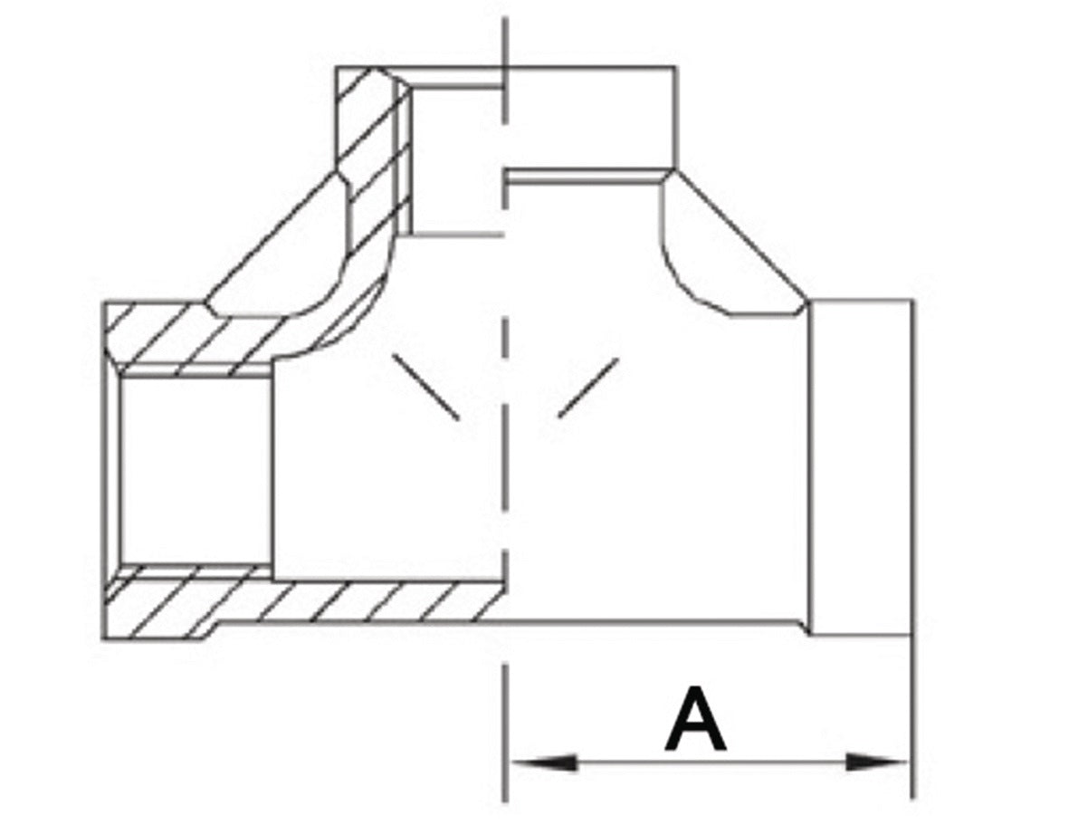 SPRINGER Gewindefitting T-Stück 90° IG NPS 1/2 Zoll V4A Edelstahl 10 Stk.