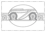 NORRES Absaug- und Gebläseschlauch CP HiTex 486, ID 100-102 mm, AD 118 mm, 6 m Rolle, bis 650 °C