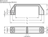 Bügelgriff GN 528 von GANTER – glasfaserverstärkter PA-Kunststoff, 117 mm, schwarz RAL 9005