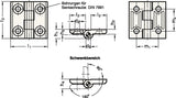 GANTER Scharnier GN 237, 40 x 40 x 5 mm, Zink-Druckguss, schwarz beschichtet