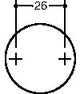 HEWI Einzelhaken 801.90.010 – Wandhaken in Rubinrot, Ø 40 mm, Polyamid