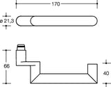 HEWI Rosettengarnitur 162PBR01.640 – Profiltürgarnitur PZ tiefschwarz matt für Türstärke 38,1–48,0 mm