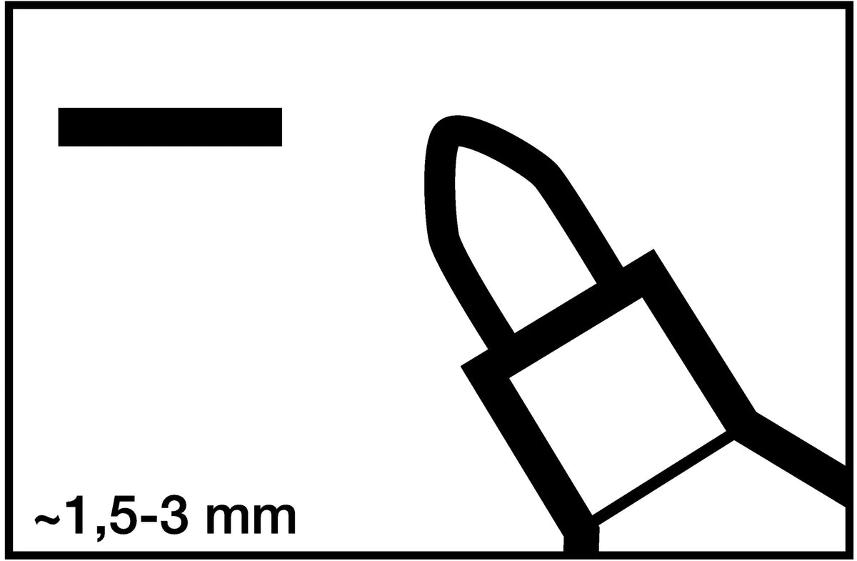 EDDING Permanentmarker 3000 Schwarz – Rundspitze 1,5–3 mm, 10er-Pack