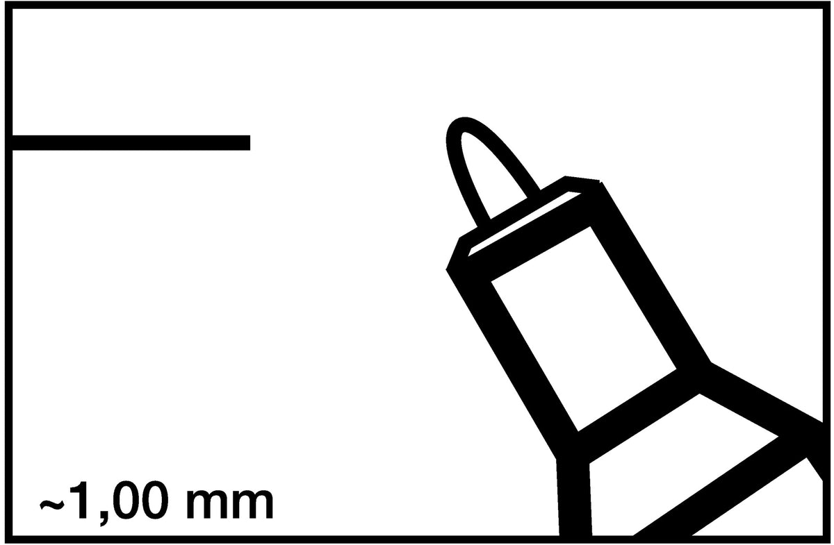 EDDING Permanentmarker 400 Schwarz, 1 mm Rundspitze, 10er-Pack