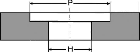 PROMAT Schleifbockscheibe Ø125x20x32 mm Körnung 36 Normalkorund Form A